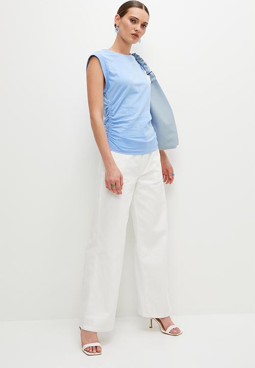 Superbalist - Style side ruched tee - sky blue