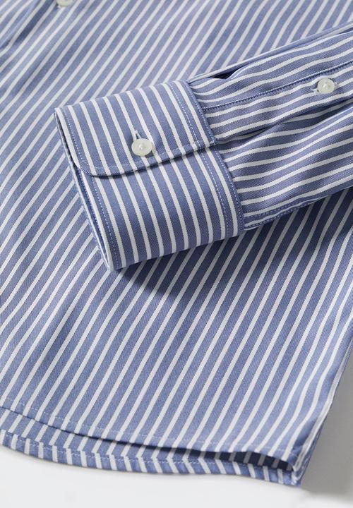 MANGO - Active formal striped - blue