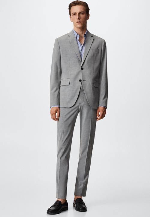 MANGO - Active formal striped - blue