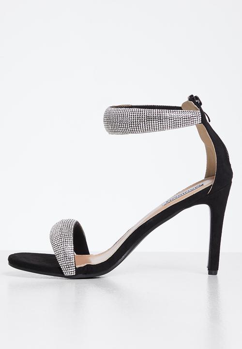 Madison® - Ava ankle tie stiletto heel - black