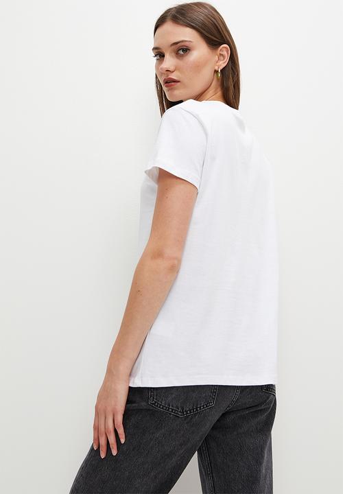 Superbalist - Relaxed tee graphic - white line face