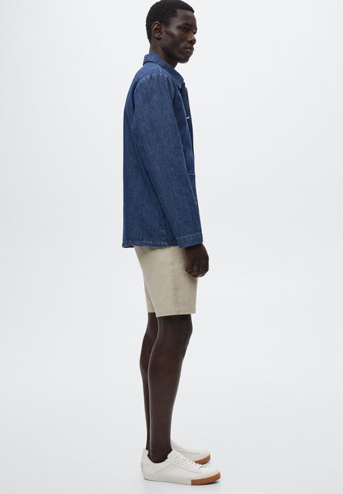MANGO - Lyon denim over shirt - blue