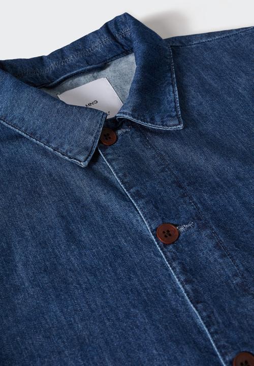 MANGO - Lyon denim over shirt - blue