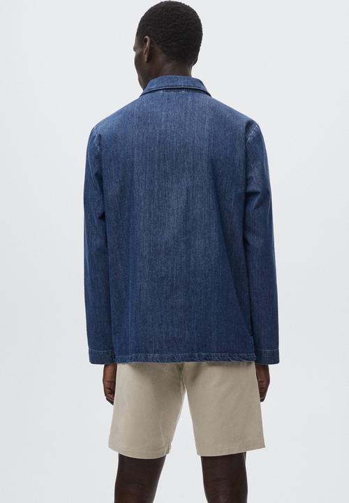 MANGO - Lyon denim over shirt - blue