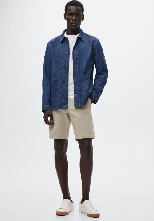 MANGO - Lyon denim over shirt - blue