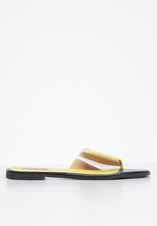 Madison® - Cecelia slide sandal - yellow & clear
