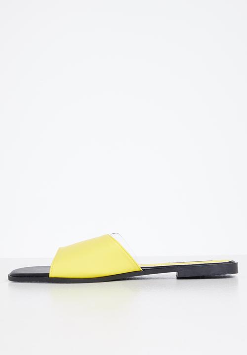 Madison® - Cecelia slide sandal - yellow & clear