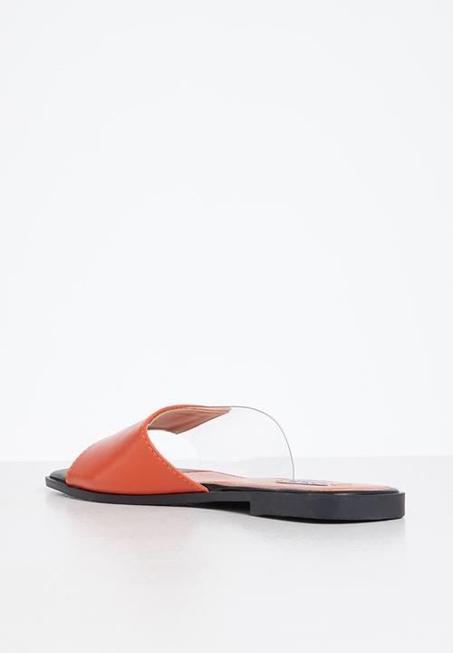 Madison® - Cecelia slide sandal - orange & clear