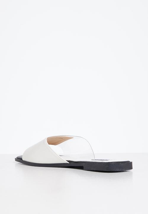 Madison® - Cecelia slide sandal - white & clear