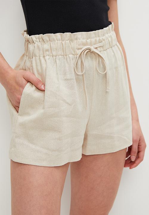 Superbalist - Linen drawstring shorts - natural