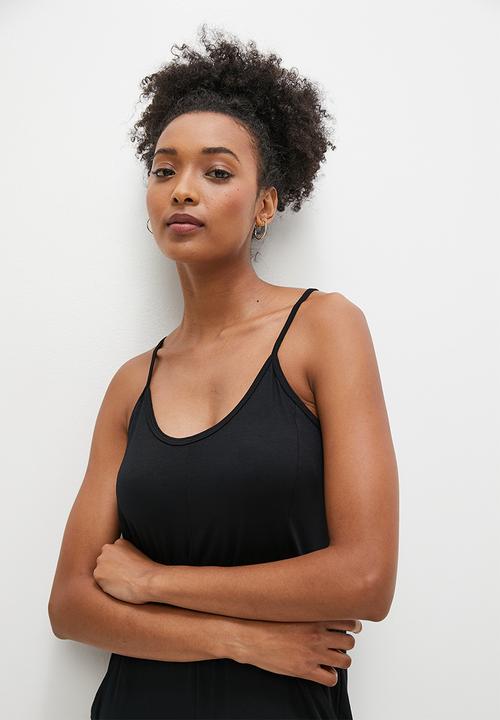 edit - Panel pocket detail harem jumpsuit - black