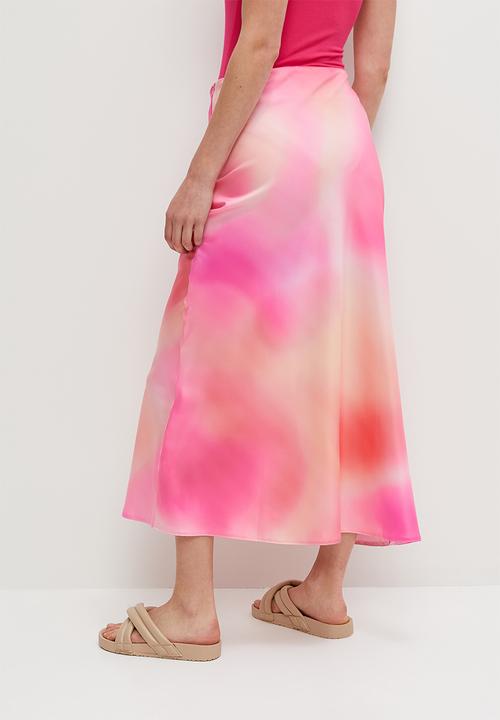 Superbalist - Column midi skirt - pink soft focus