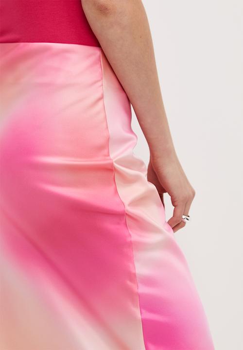 Superbalist - Column midi skirt - pink soft focus