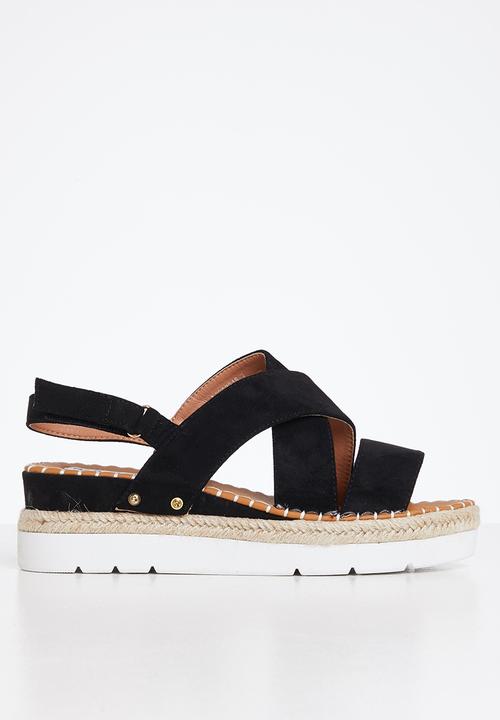 Madison® - Camdon espadrille flatform sandal - black