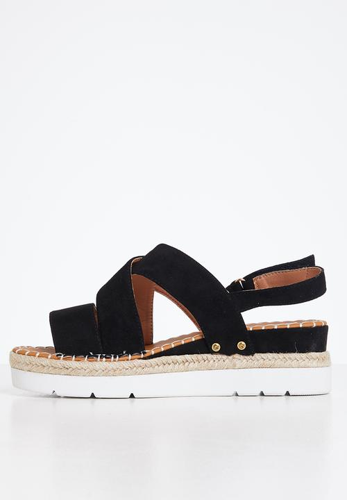 Madison® - Camdon espadrille flatform sandal - black
