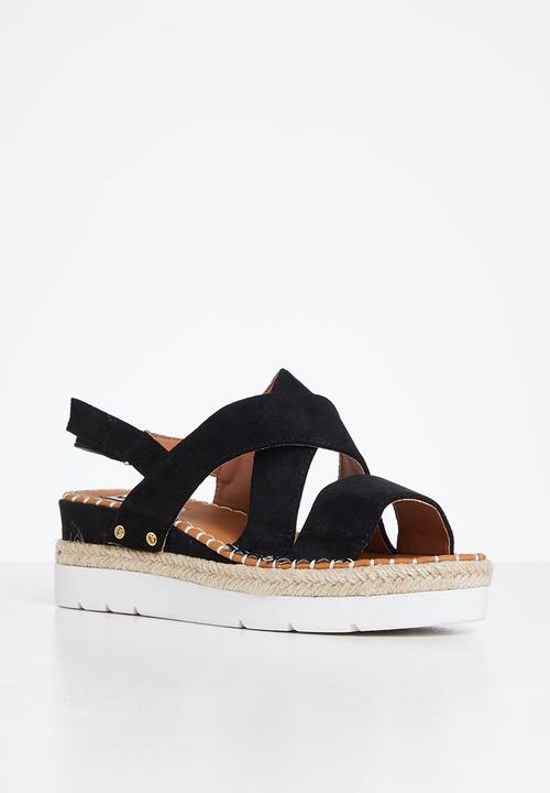 Madison® - Camdon espadrille flatform sandal - black