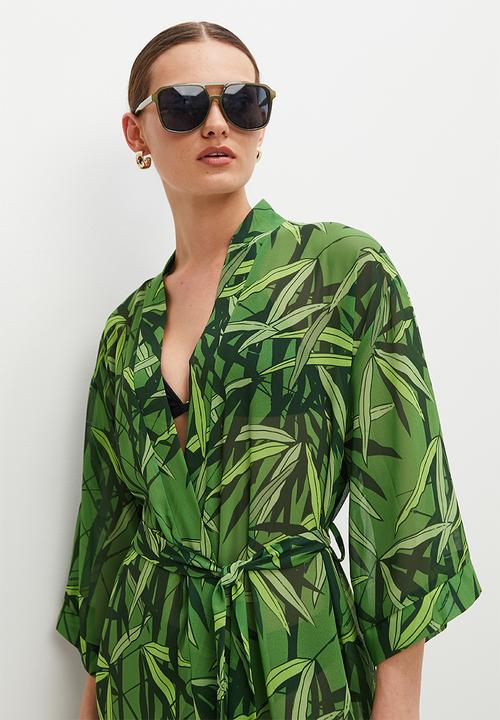 Superbalist - Midaxi cover up - green bamboo