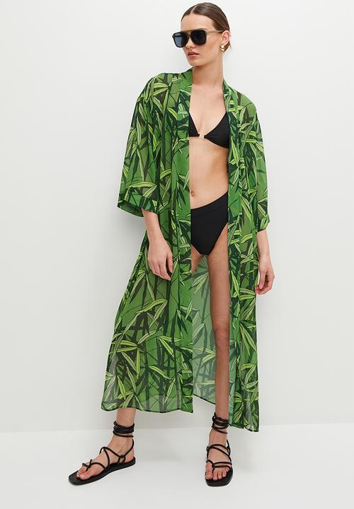 Superbalist - Midaxi cover up - green bamboo