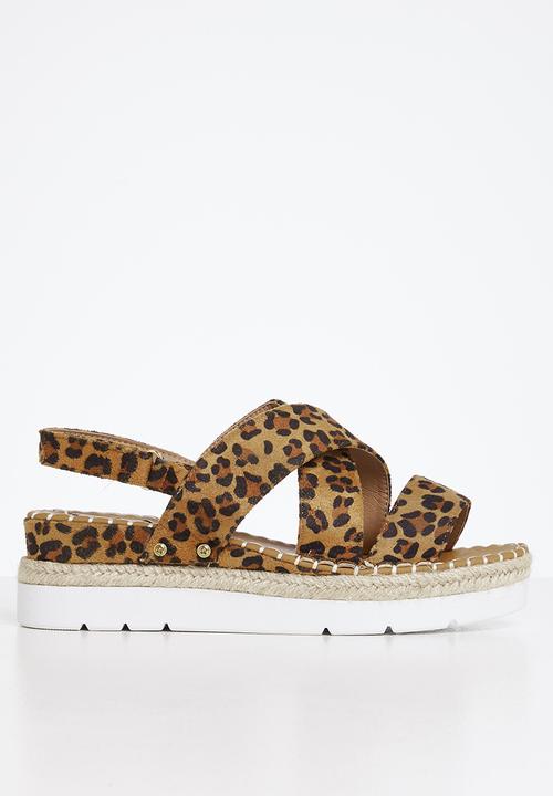 Madison® - Camdon espadrille flatform sandal - tiger print