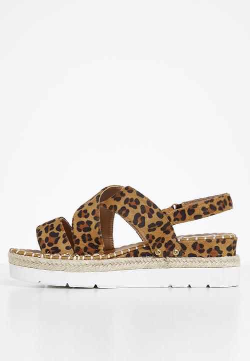 Madison® - Camdon espadrille flatform sandal - tiger print