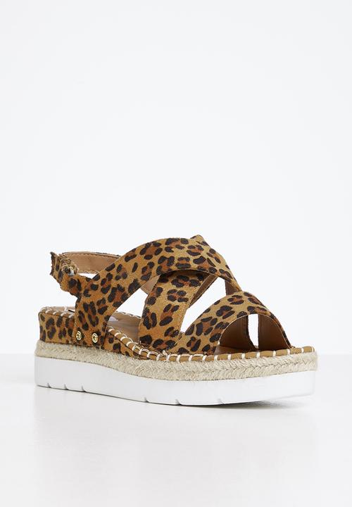 Madison® - Camdon espadrille flatform sandal - tiger print