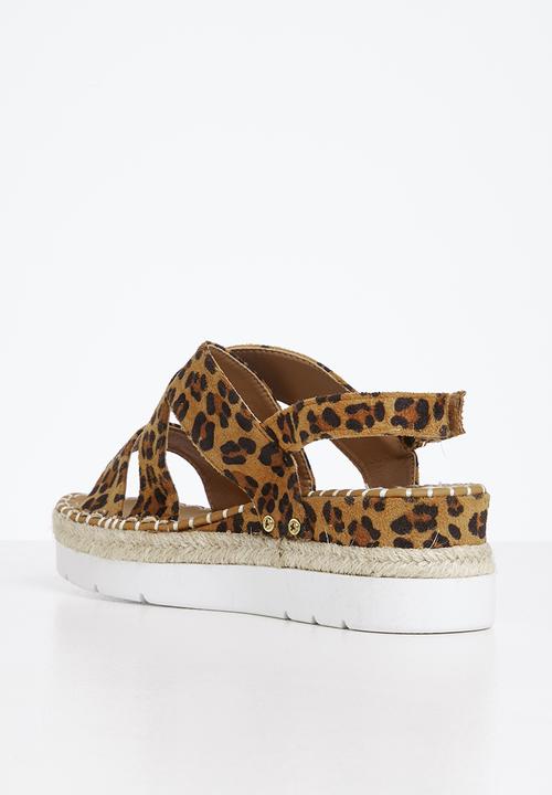 Madison® - Camdon espadrille flatform sandal - tiger print