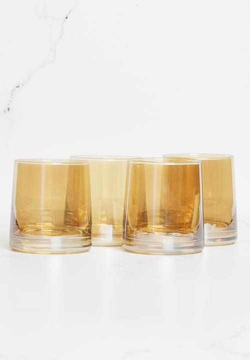 Sixth Floor - Nordic water glass set of 4 - amber 