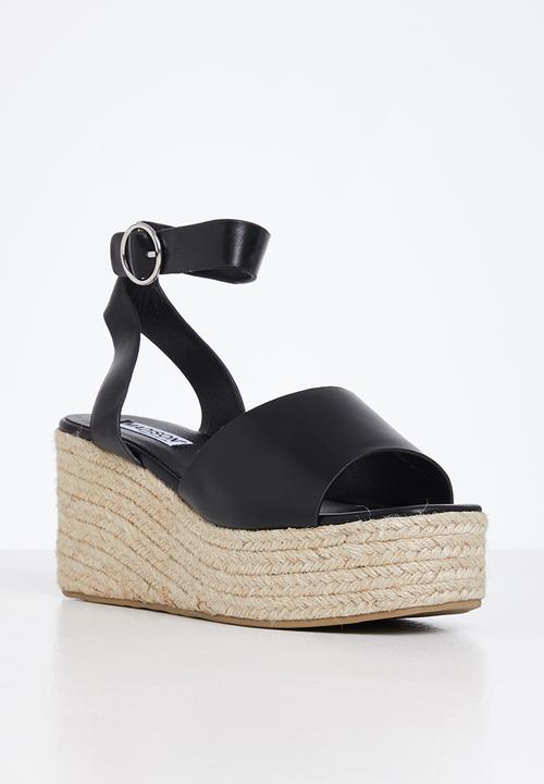 Madison® - Cameron espadrille wedge heel - black