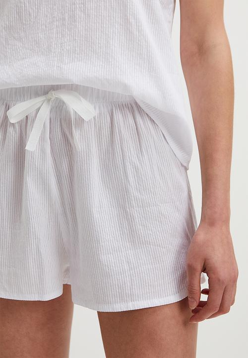 Superbalist - Sleep cami & shorts set -  white