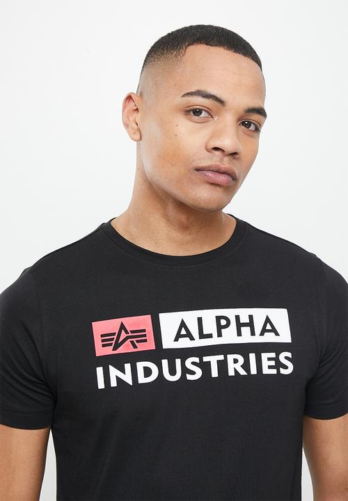 Alpha Industries - Alpha Industries raised print - black