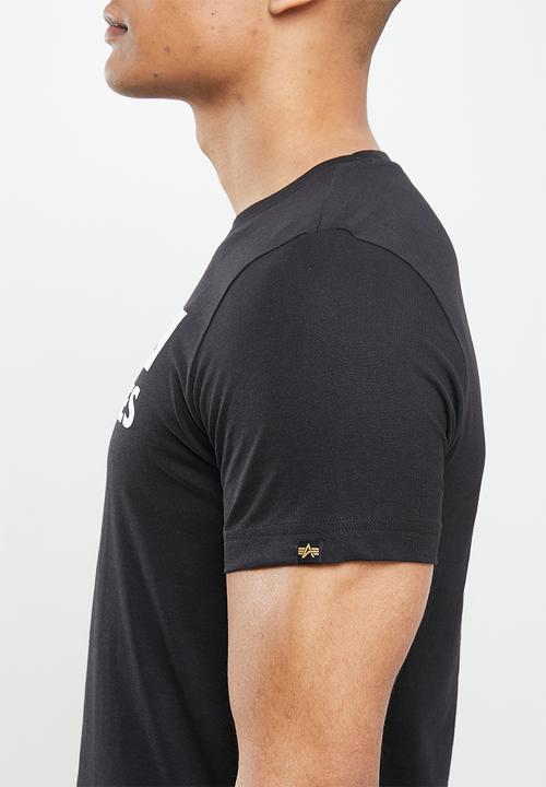 Alpha Industries - Alpha Industries raised print - black