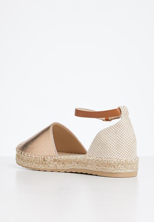 Madison® - Charlie ankle tie espadrille - rose gold