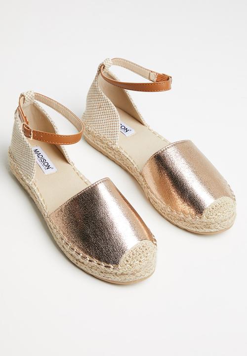 Madison® - Charlie ankle tie espadrille - rose gold