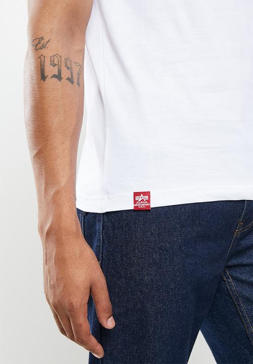 Alpha Industries - Aero graphic print applique - white