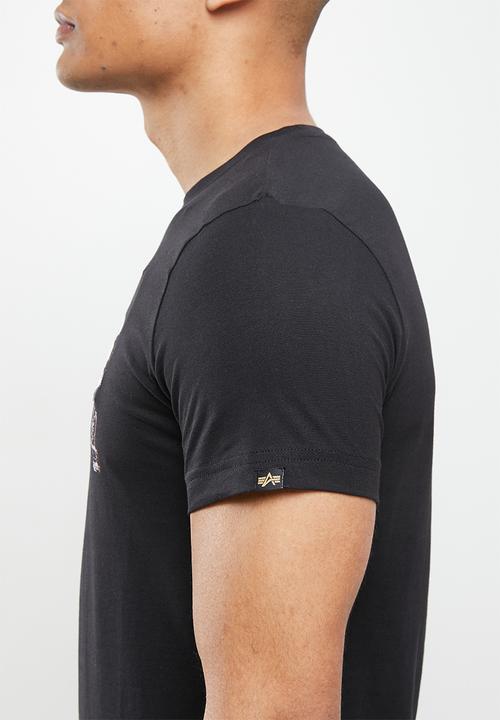 Alpha Industries - Aero graphic print applique - black