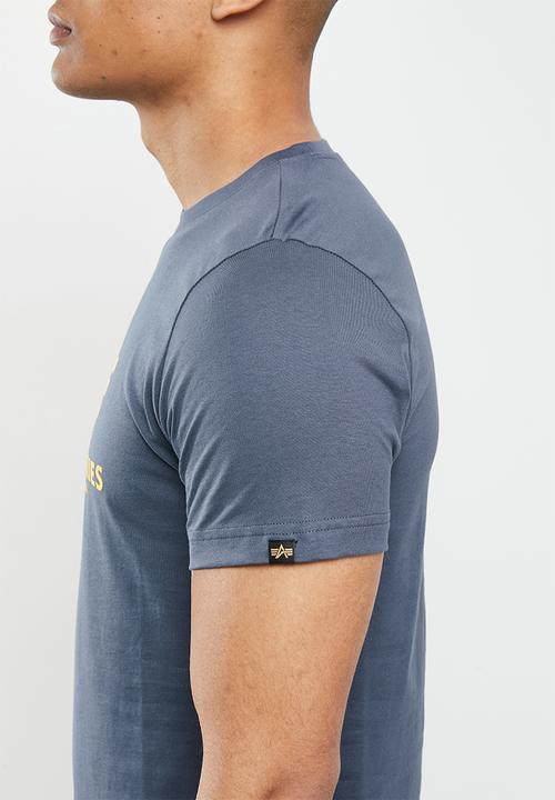 Alpha Industries - Alpha logo print T-shirt - grey