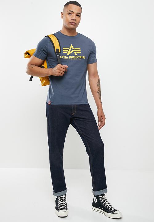 Alpha Industries - Alpha logo print T-shirt - grey