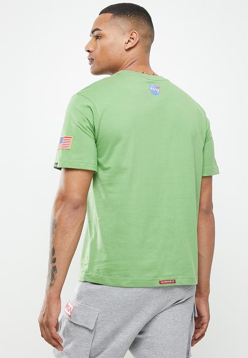 Alpha Industries - Relaxed fit nasa badge T-shirt - alpha green