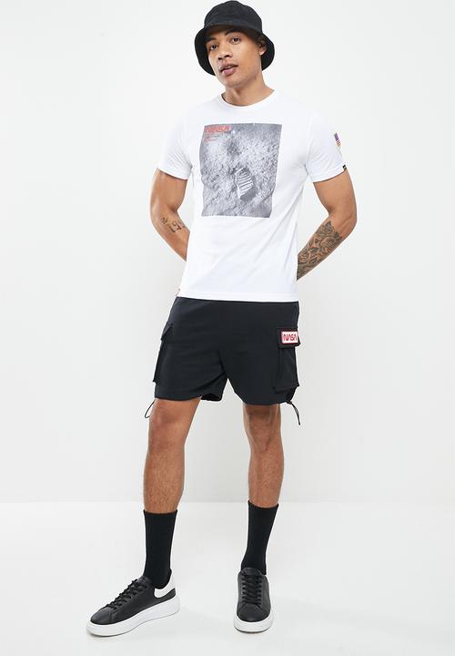 Alpha Industries - Moonlanding nasa print - white