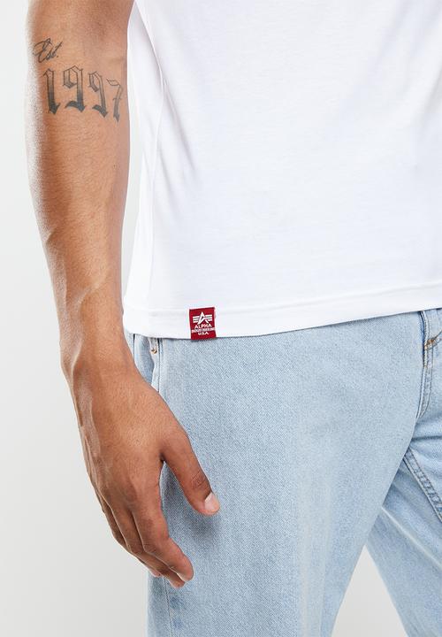 Alpha Industries - Raised print T-shirt - white