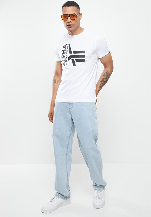 Alpha Industries - Raised print T-shirt - white
