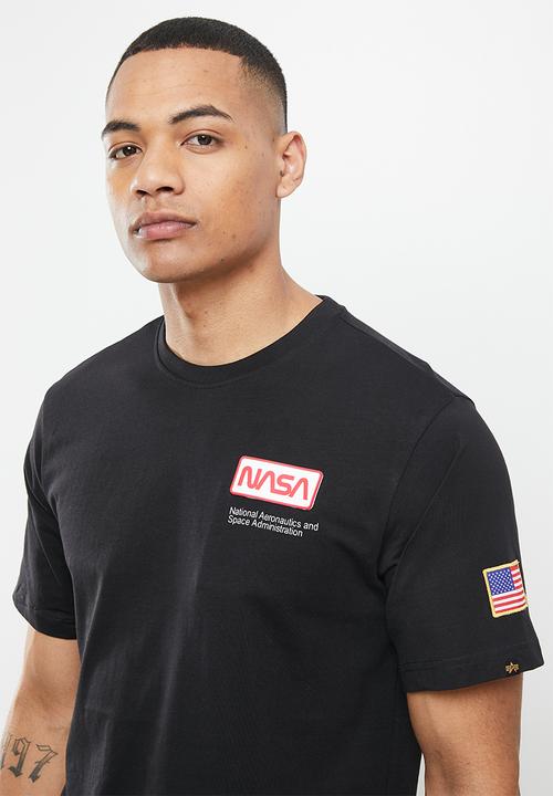 Alpha Industries - Relaxed fit nasa badge T-shirt - black