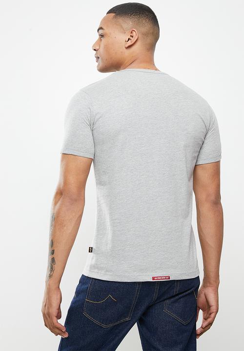 Alpha Industries - Flying "a' embroid-applique - grey mel