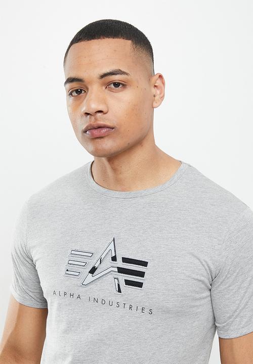 Alpha Industries - Flying "a' embroid-applique - grey mel