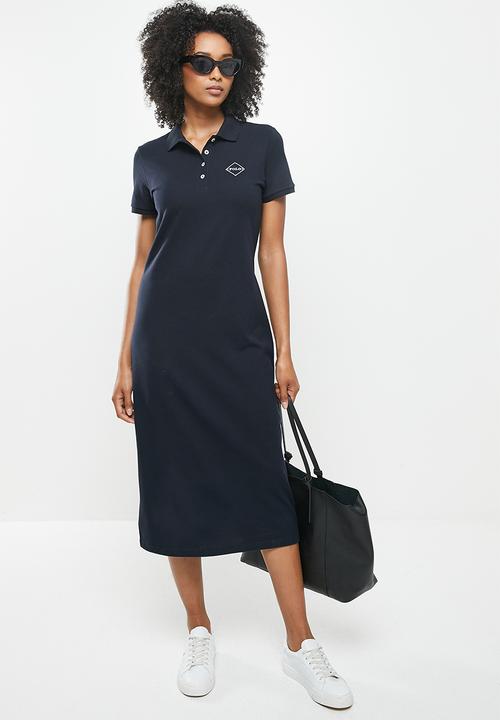 POLO - Kingsley short sleeve long line golfer dress - navy