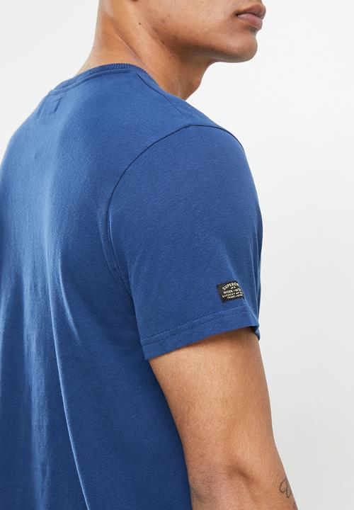 Superdry. - Vintage cl classic tee - pilot mid blue