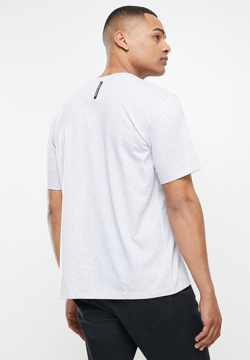 Superdry. - Code tech loose T-shirt - cadet grey marl