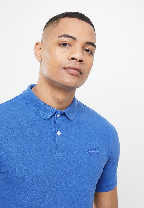Superdry. - Classic pique polo - varsity blue