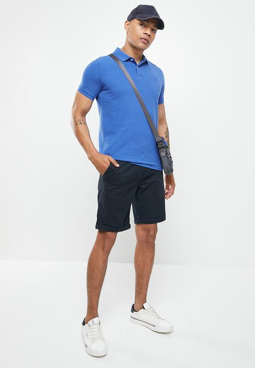 Superdry. - Classic pique polo - varsity blue