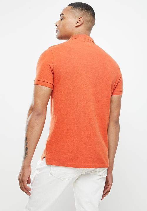 Superdry. - Classic pique polo - rust orange